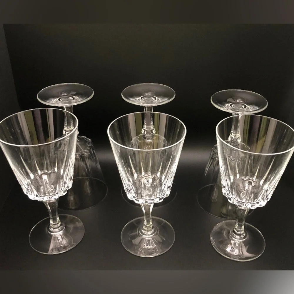 Vintage Crystal Drinking Glasses, Formal, Set of 6